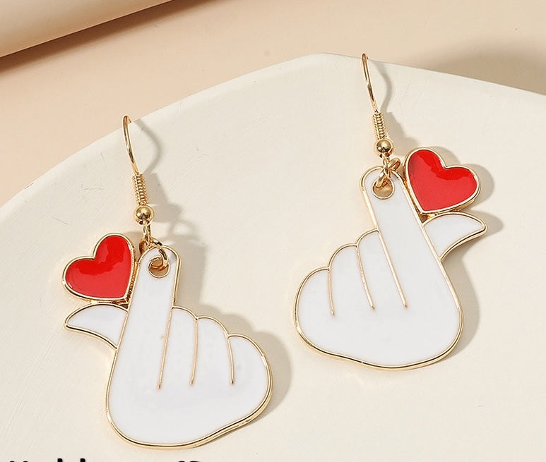 Korean Heart Earrings